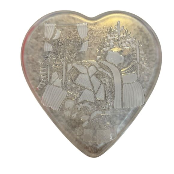 Vtg '80's Mikasa Walther Crystal W Germany Heart-Shaped Serving BearTray Platter - Picture 14 of 14